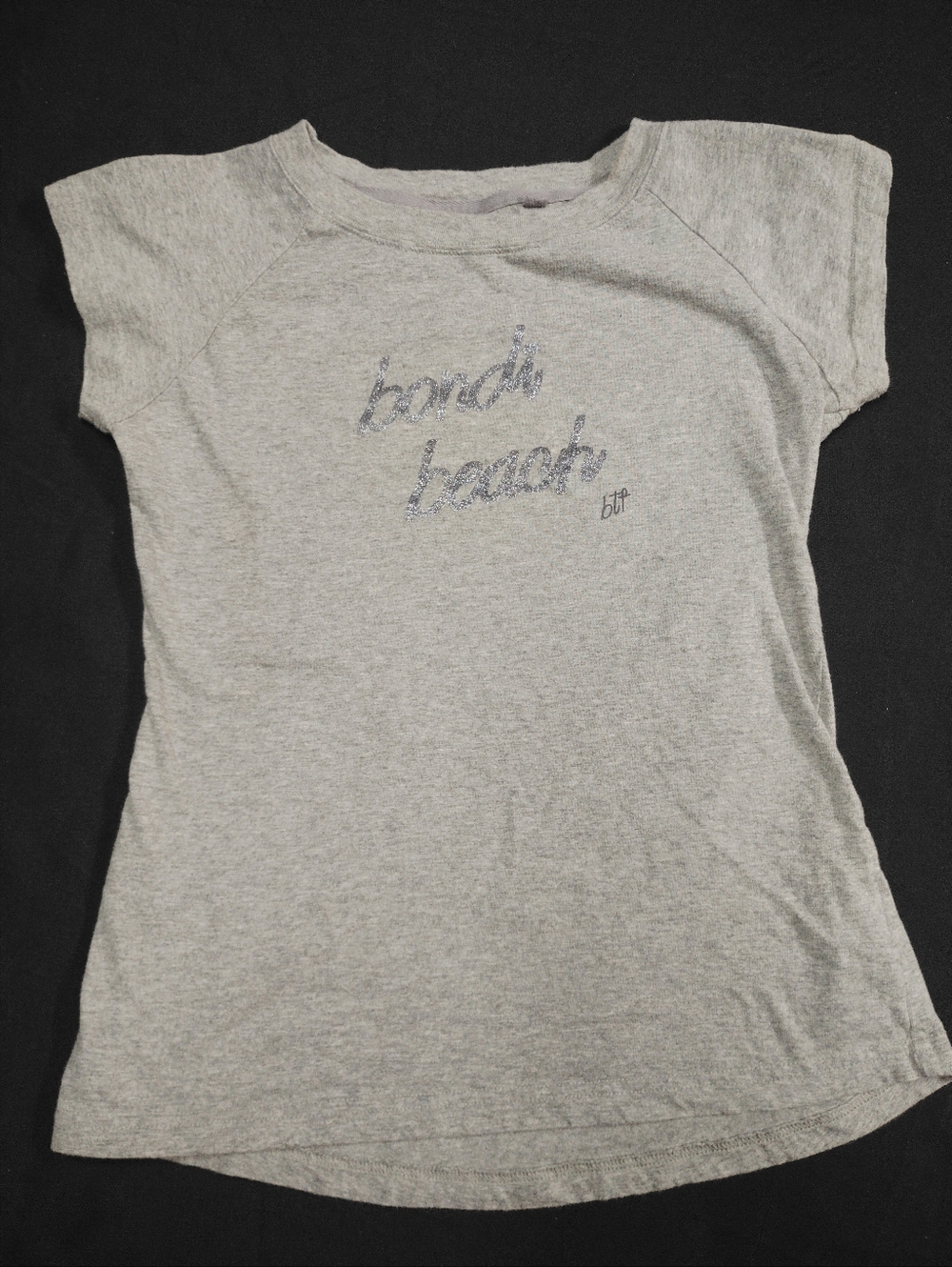 Gray Tee with Glitter Bondi Beach AU Script